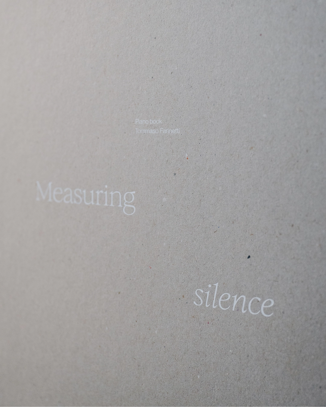 measuring silence tommaso farinetti piano book laia guarro estudi